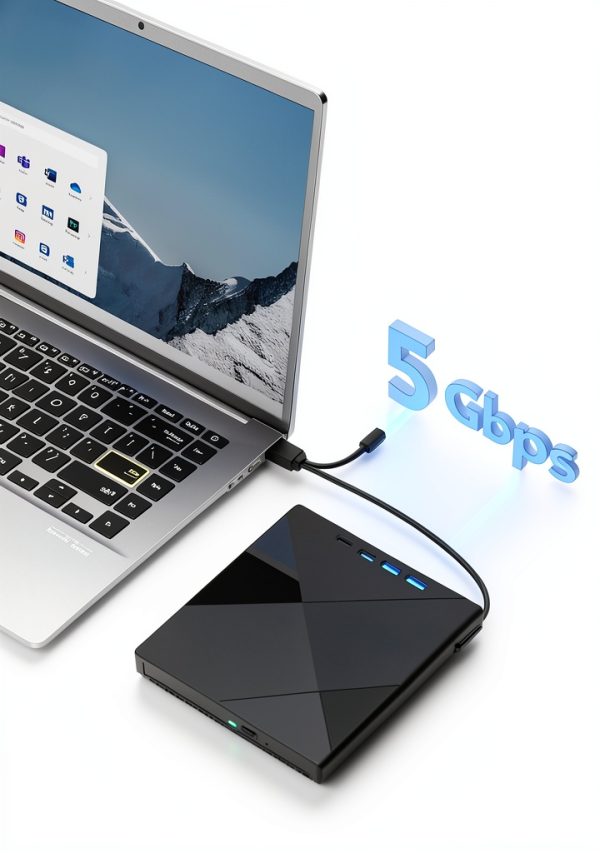 USB DVD Drive Wbacon 7in1 External CD/DVD Reader-1