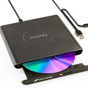 External CD DVD Drive Alronly USBC 8x DVD 24x CD-0