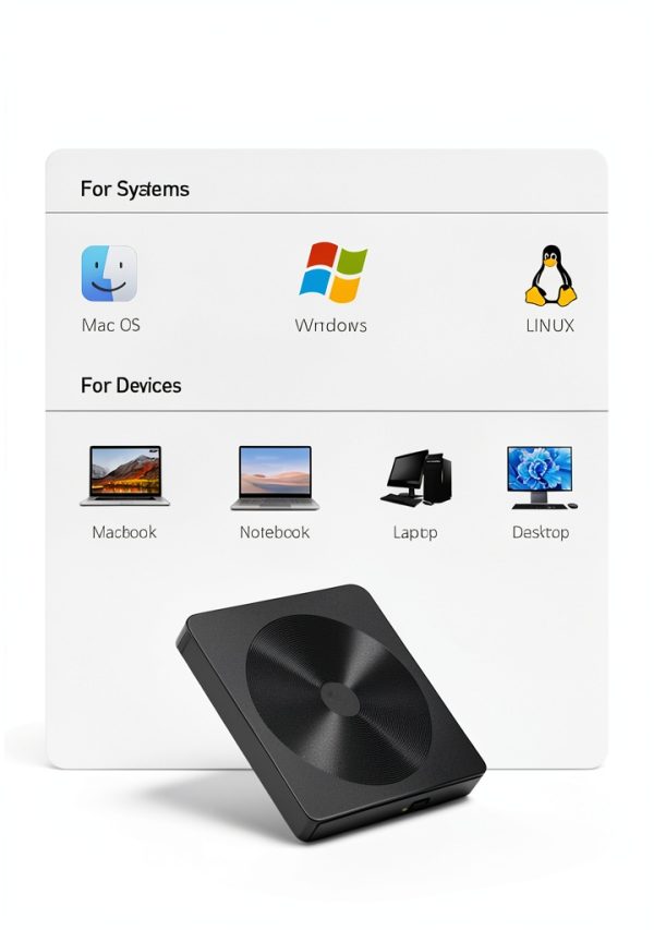 Alphami External CD DVD Drive Laptop PC-6
