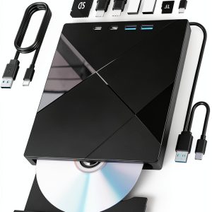 USB DVD Drive Wbacon 7in1 External CD/DVD Reader-0