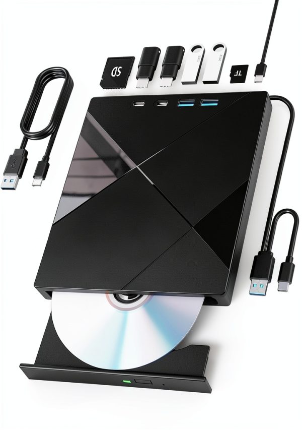 USB DVD Drive Wbacon 7in1 External CD/DVD Reader-0