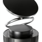 MARUVI Matte Black Magnetic Car Phone Holder-0