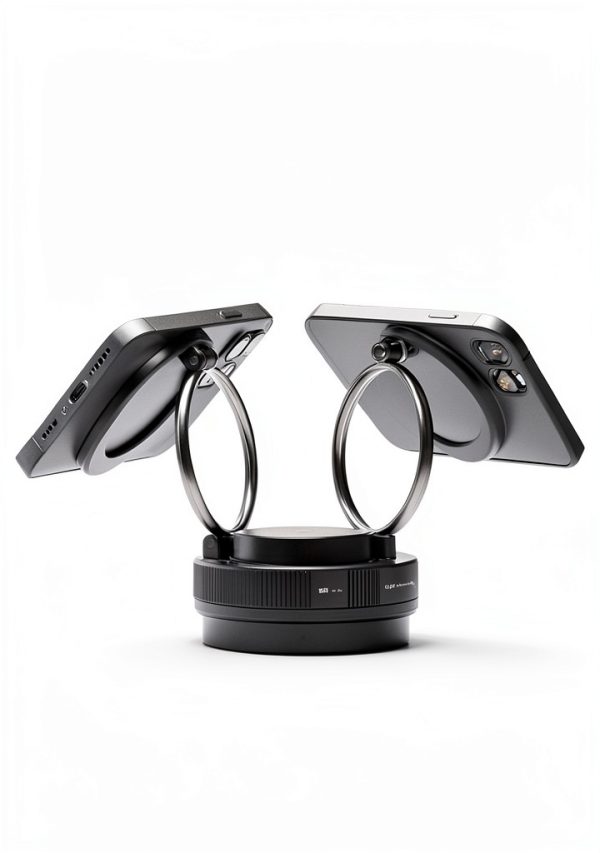MARUVI Matte Black Magnetic Car Phone Holder-1