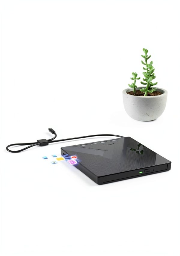 USB DVD Drive Wbacon 7‑in‑1 External USB‑C Portable-3