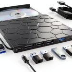 VAIYI 8 in 1 USB DVD Drive External Optical Hub-0